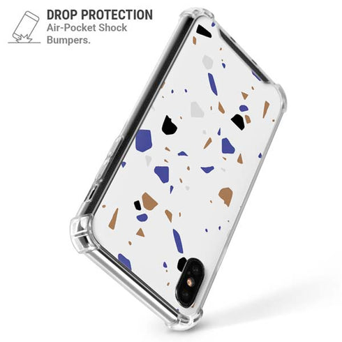 White Terrazzo iPhone XS Max Clear Case